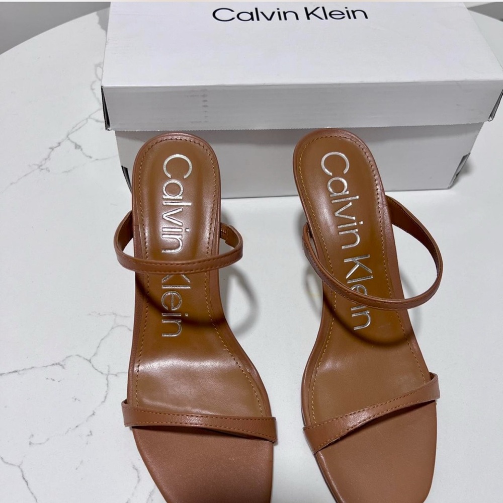 Calvin Klein Women's Brown heeled Sandals